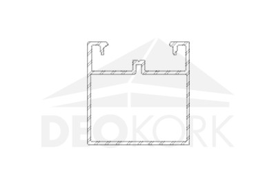 Osnovni aluminijasti profil 9522, 50x50x6000 mm, TWINSON