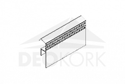 Zaključni/zgornji profil s prezračevalno mrežo 9569, 3000 mm, TWINSON O-WALL