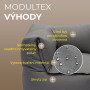 MODULTEX tekstilni modularni set za 4 osebe (sivo-rjav)