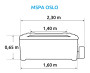 Kompozitni fiksni whirlpool bazen MSPA Oslo amber (850 l)