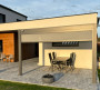 Vrtna aluminijasta pergola za steno 4x3 m (antracit)