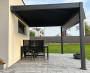 Vrtna aluminijasta pergola za steno 4x3 m (antracit)